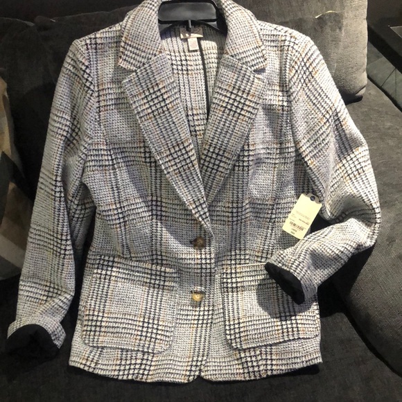 Plaid wool blazer - Picture 1 of 8